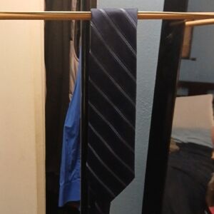 Perry Ellis Navy Striped Tie